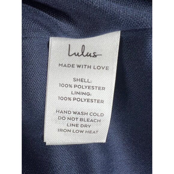 Lulus My Favorite Day Womens Navy Blue Flora Print Tulipl Wrap Midi Dress XXL - Picture 6 of 15